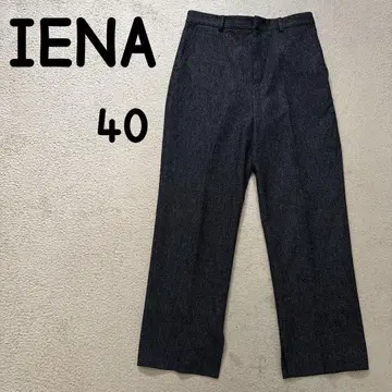 이에나 팬츠 바지 여성용 L 가을/겨울 두꺼운 원단 블랙 슬랙스