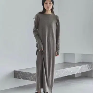 feepur 컷 리브 롱 원피스