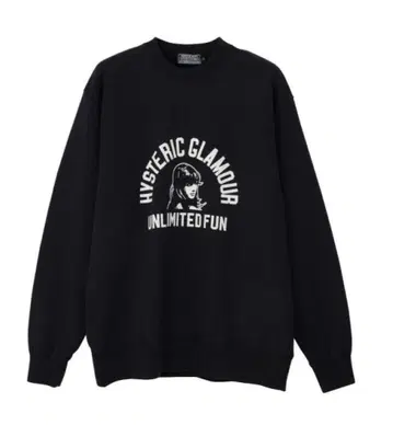 HYSTERIC GLAMOUR 블랙 맨투맨