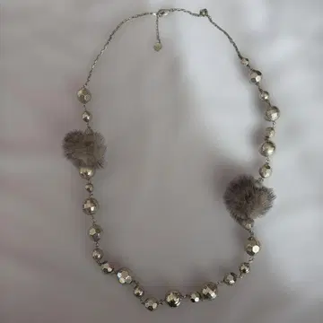 EPOCA 실버 비즈 퍼 목걸이