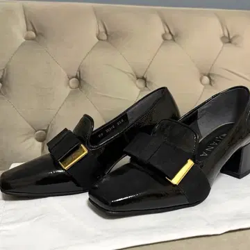 다이애나 블랙 스퀘어토 펌프스 23cm