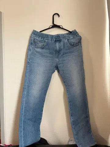 beams RED CARD 허리밴딩 라이트 블루 데님