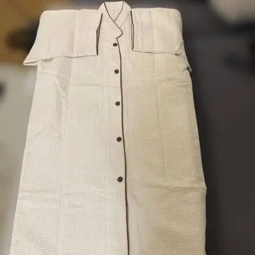 목욕 가운 와플 원단 베이지 남녀 공용