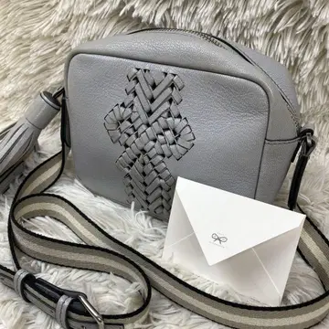 레어 컬러 안야 힌드마치 니슨 태슬 크로스 바디백 블루 그레이 계열