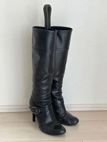 다이애나 Diana 가죽 롱 부츠 24.5 블랙