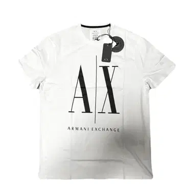 Armani Exchange 화이트 T셔츠 아이콘 시리즈 사이즈 XL
