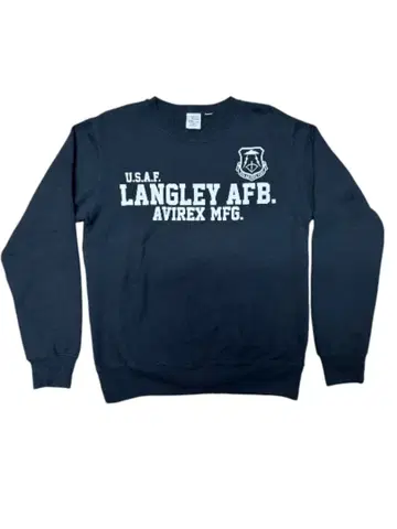 AVIREX (아비렉스) 랭글리 AFB 블랙 맨투맨 M