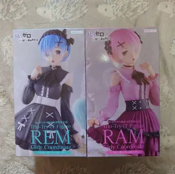리제로 트리오 트라이 잇 라무 렘 걸리시 코디 피규어