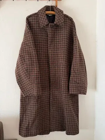 YOKE 스텐카라 코트 체크 무늬 M 사이즈