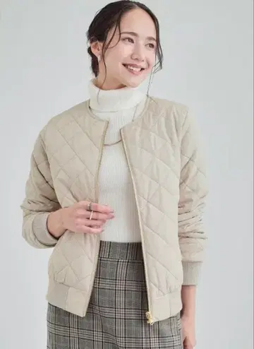 [컨디션 최상] 슈라루 퀼트 노카라 블루종 리버서블