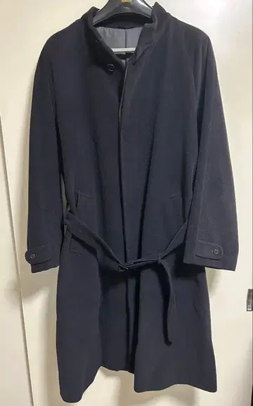 컨디션 최상 울 트렌치코트 다크 네이비 L 사이즈