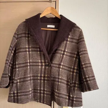 MICALADY 체크 무늬 테일러드 자켓