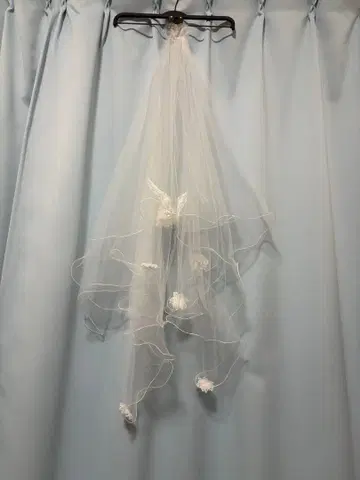 웨딩 베일 꽃 장식 포함 롱