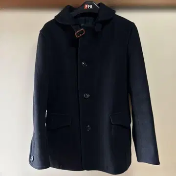 Gloster 네이비 버튼 달린 피 코트 M