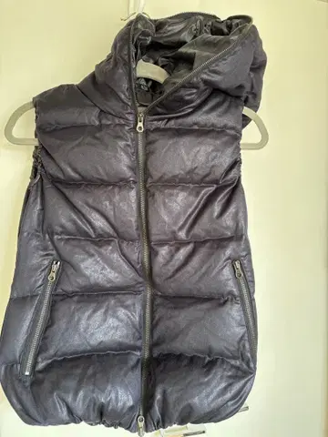 DUVETICA 후디드 다운 베스트 40 다크 네이비