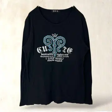 [ BMS ] 긴팔T셔츠 롱티 블랙 계열 M 비쥬 캐주얼 코튼