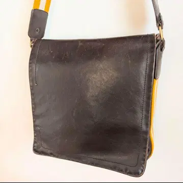 BALLY 가죽 숄더백 브라운 메신저 백