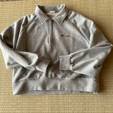 Champion 그레이 하프 지퍼 트레이닝복