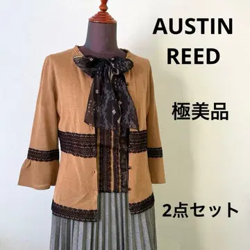 [ 컨디션 최상 ] AUSTIN REED 가디건 반팔 니트 앙상블 레이스