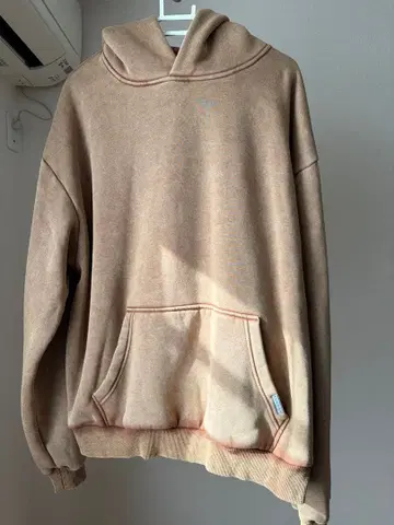 중간 플리스 후드티 남녀 착용 ok 워시 가공