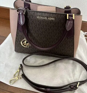 MICHAEL KORS 숄더백 브라운/핑크