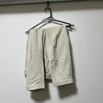 아이보리 코듀로이 와이드 팬츠