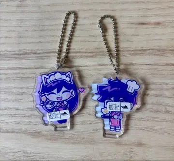 OMORI 마리 히로 아크릴 키링 카페