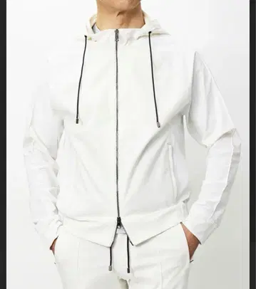 자브스 후드 부착 화이트 후드티