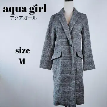 [ a1097 ] aquagirl 체스터 코트 속기모 M 글렌체크