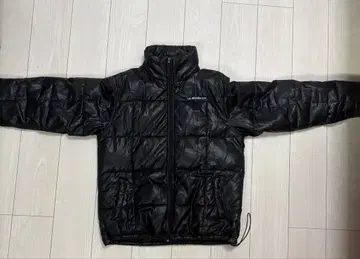 블랙 광택 남성용 다운 자켓 Quick silver