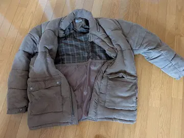 브라운 다운 자켓 체크 무늬 GRAGIOUS 5L