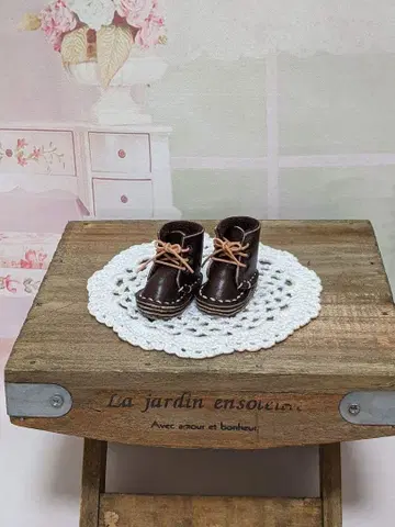 리카짱과 네오 브라이스용 귀여운 가죽 인형 부츠 신발 핸드메이드