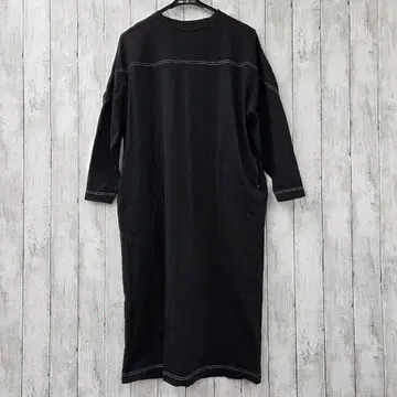 [ 알마 디자인 ] 배색 스티치 오버 사이즈 T셔츠 원피스