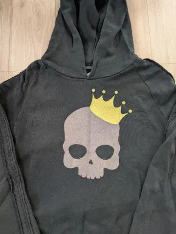 HYDROGEN 스컬 왕관 디자인 후드티 XXL