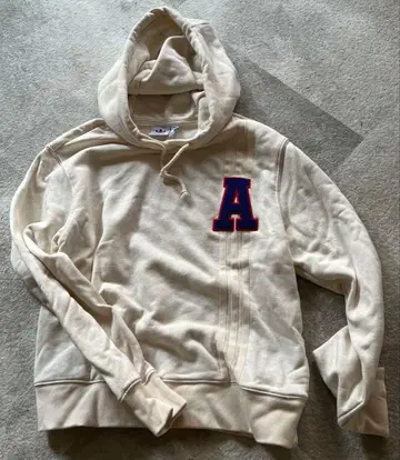 adidas 크림색 후드 부착 후드티 XL