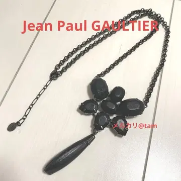 Jean Paul GAULTIER 블랙 가죽 목걸이 JPG
