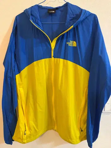 THE NORTH FACE 나일론 자켓 파랑/옐로우 컬러