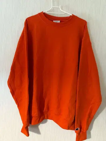 Champion 오렌지 맨투맨 M 사이즈