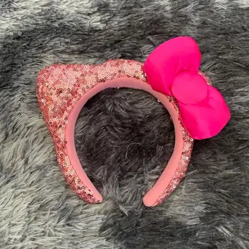 산리오 고양이 귀 스팽글 머리띠