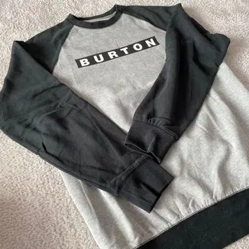 BURTON 맨투맨 트레이닝복 S 사이즈 그레이/블랙