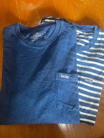 네이비 스트라이프 긴팔 T셔츠 M 블루블루 후르츠 오브 블루