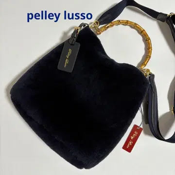 새상품 pelley lusso 페레리 루쏘 무스탕 백 2way 네이비