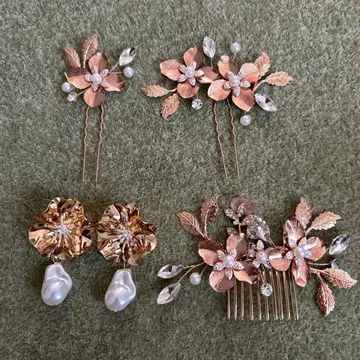 웨딩 2차 모임 헤어 액세서리 귀걸이