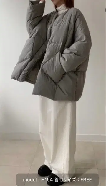 머플러 세트 A라인 노카라 덕다운