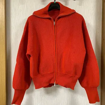 오렌지 컬러 긴팔 니트 스웨터 사이즈 F