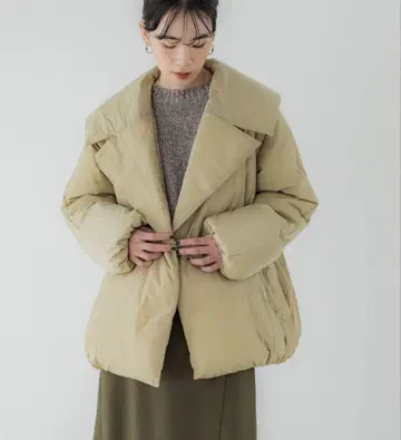 crewre 크루레 더블 브레스트 다운 자켓 샌드 베이지 2