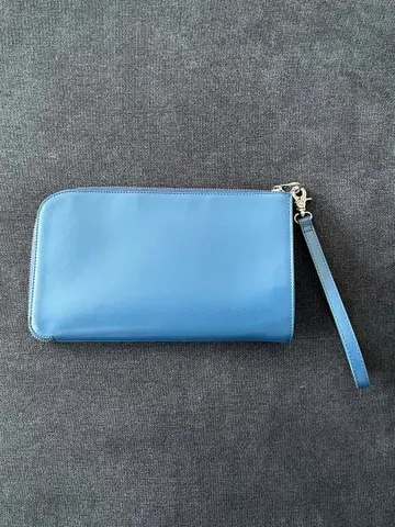 [ 무라 ] 클러치백 남성용 천연 가죽 네이비 L자 지퍼