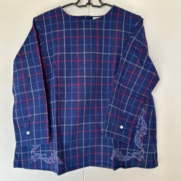 Golden Bear 노카라 셔츠 빅 사이즈 네이비