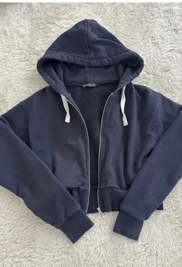 시루무린 코튼 린넨 heavy 후디 후드티 네이비