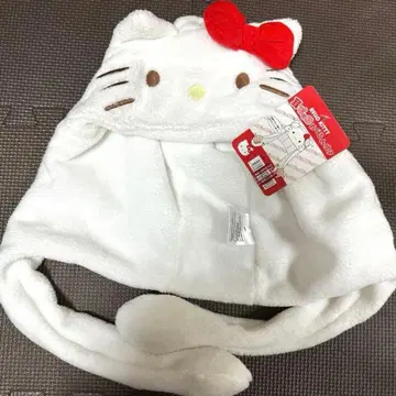 [ 미사용 새상품 ] 산리오 키티 귀 쫑긋 인형옷 모자